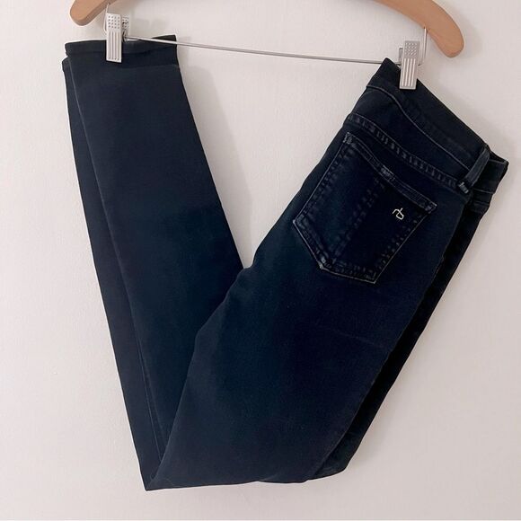 Rag & Bone Jeans High Rise Skinny Dark Blue Black Wash Size 25 Made in USA - Picture 1 of 10